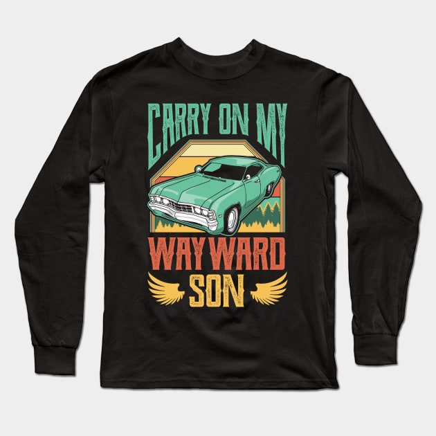 Carry on my Wayward Son Classic Car Long Sleeve T-Shirt by aneisha